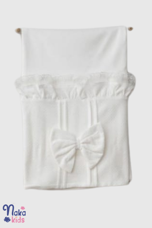 Jakarlı 10 Parça Kız Bebek Hastane Çıkış Seti-Beyaz