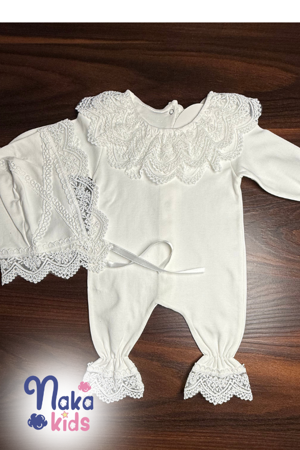 Beyaz Peri Kız Bebek Tulum