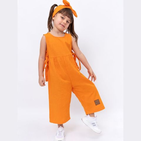 Pamuk Çocuk Tulum-Saç Bandı 2-3 yaş - Turuncu