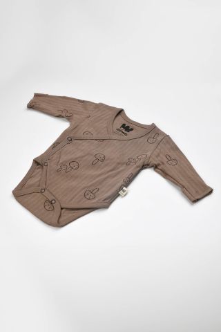 Mantar 2 li Body Takım-Kahverengi 9-12 ay