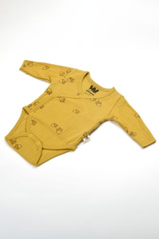 Meşe Palamudu 2 li Body Takım-Hardal 9-12 ay