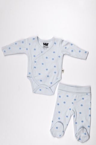 Mavi Puanlı 2 li Body Takım 6-9 ay
