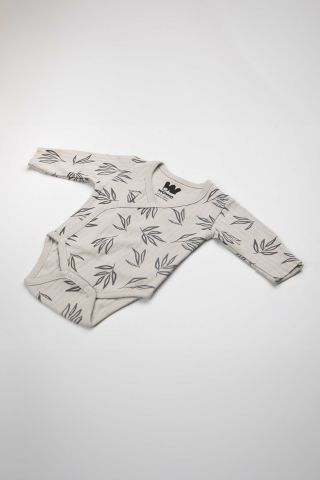 Yapraklı 2 li Body Takım-Gri 0-3 ay