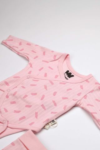 Pembe Fırça 2 li Body Takım 9-12 ay