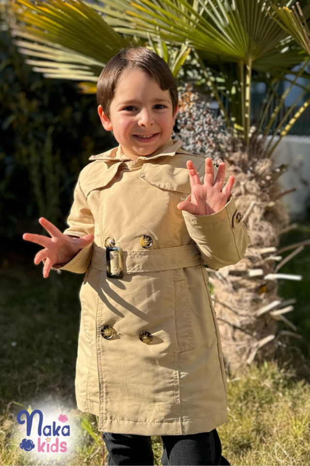 Lila Chic Çocuk Trençkot