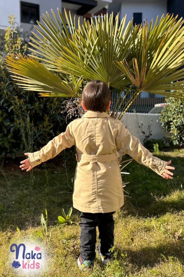 Lila Chic Çocuk Trençkot