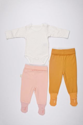 Çoraplı Alt Eşofman-Turuncu 0-3 ay