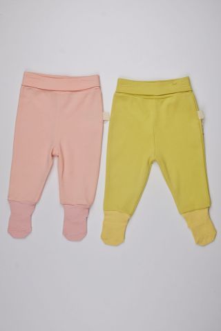 Çoraplı Alt Eşofman-Yavruağzı 0-3 ay