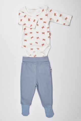 Çoraplı Alt Eşofman-Mavi 3-6 ay