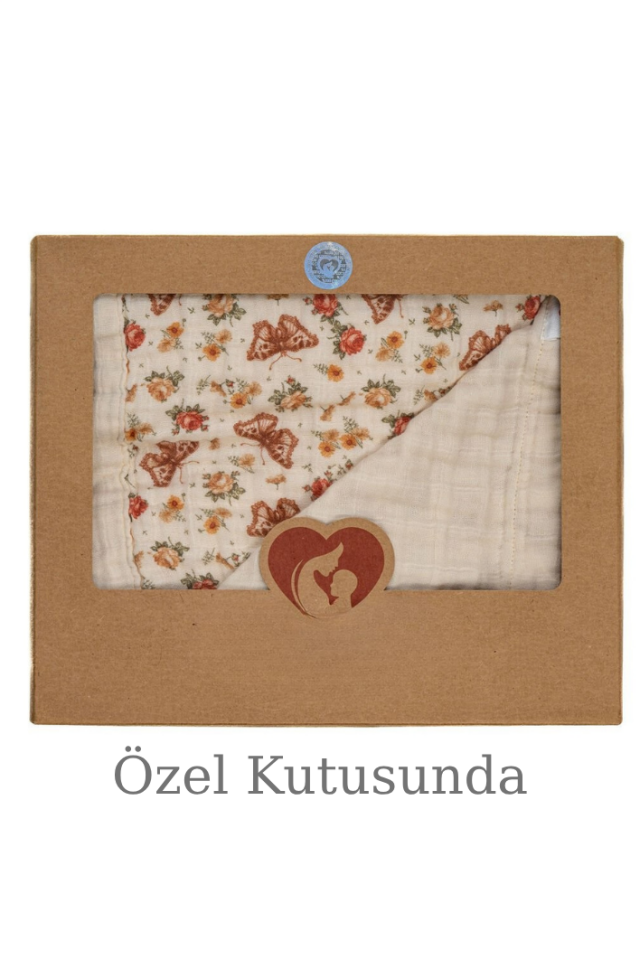 Büyük Boy 4 Kat Müslin Battaniye- 145*100 cm