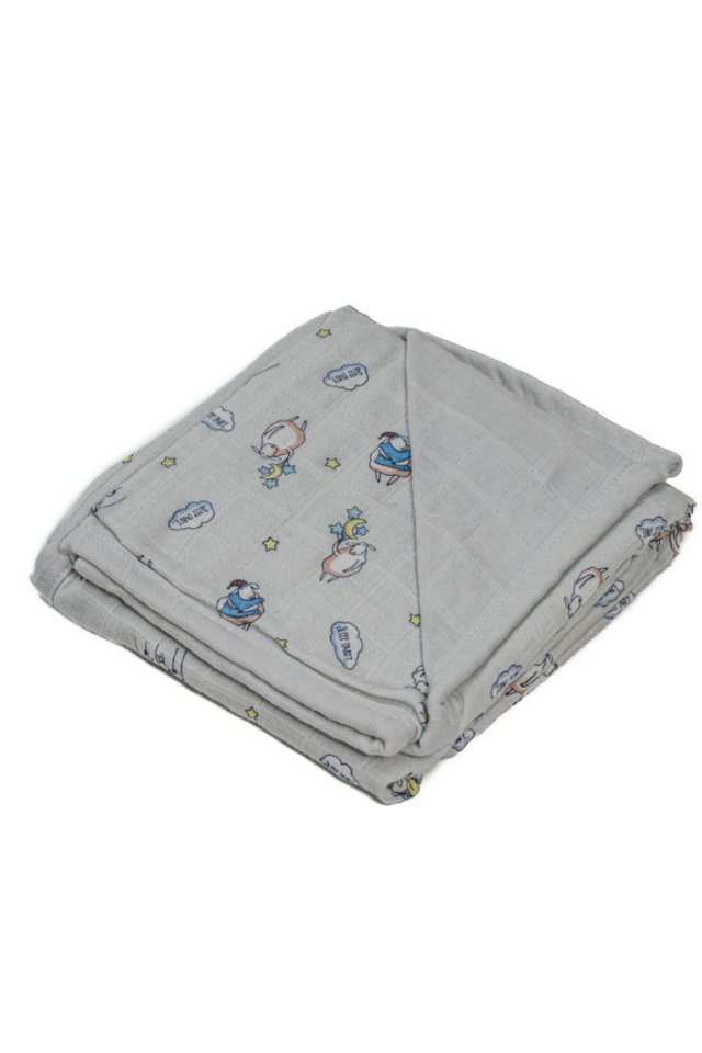 Büyük Boy 4 Kat Müslin Battaniye- 145*100 cm