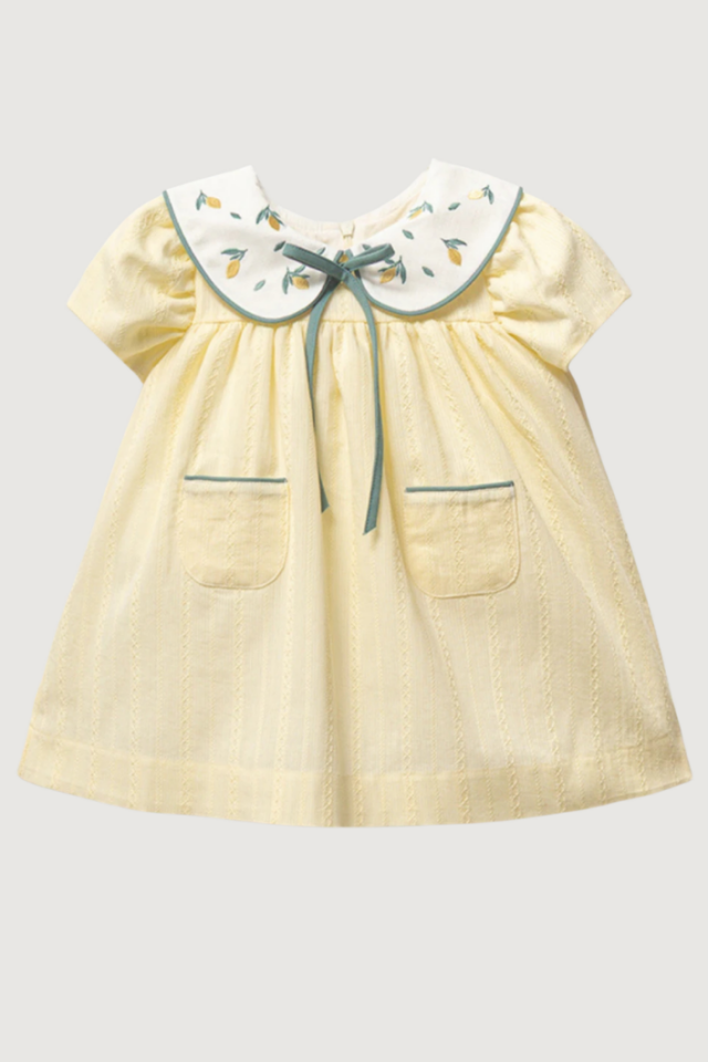 Limoncello Amira Premium Kız Bebek Elbise %100 Pamuk