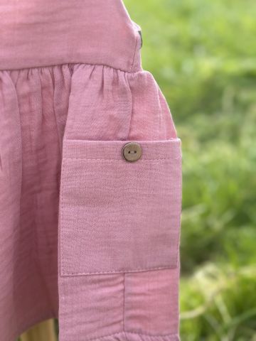 Sunshine Daisy %100 Pamuk Müslin Kız Bebek Elbisesi 6-9 ay