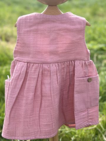 Sunshine Daisy %100 Pamuk Müslin Kız Bebek Elbisesi 12-18 ay