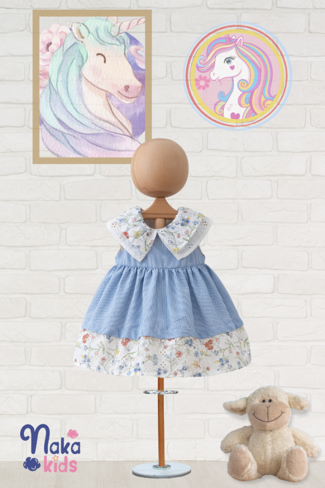 Blossom Stripes Elbise