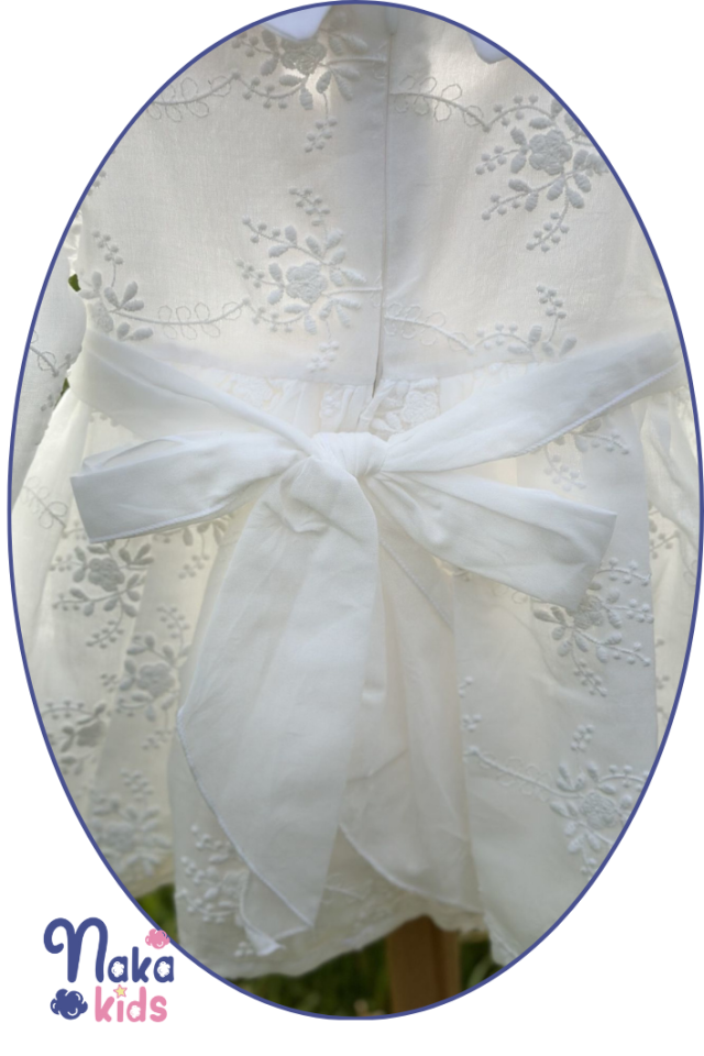 Çiçek Desenli Kız Bebek Elbisesi