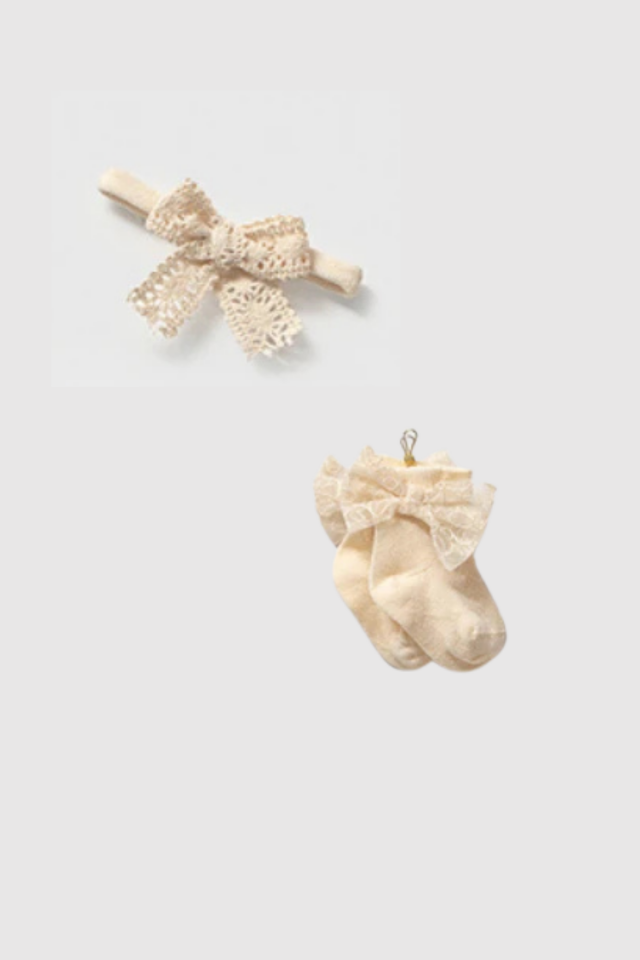 Rosalie Dantel Koleksiyonu Kız Bebek Elbise Seti