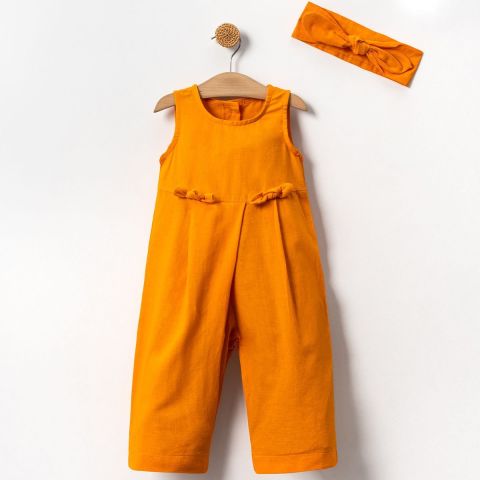 Pileli Tulum- Saç Bandı 3-4 yaş - Turuncu