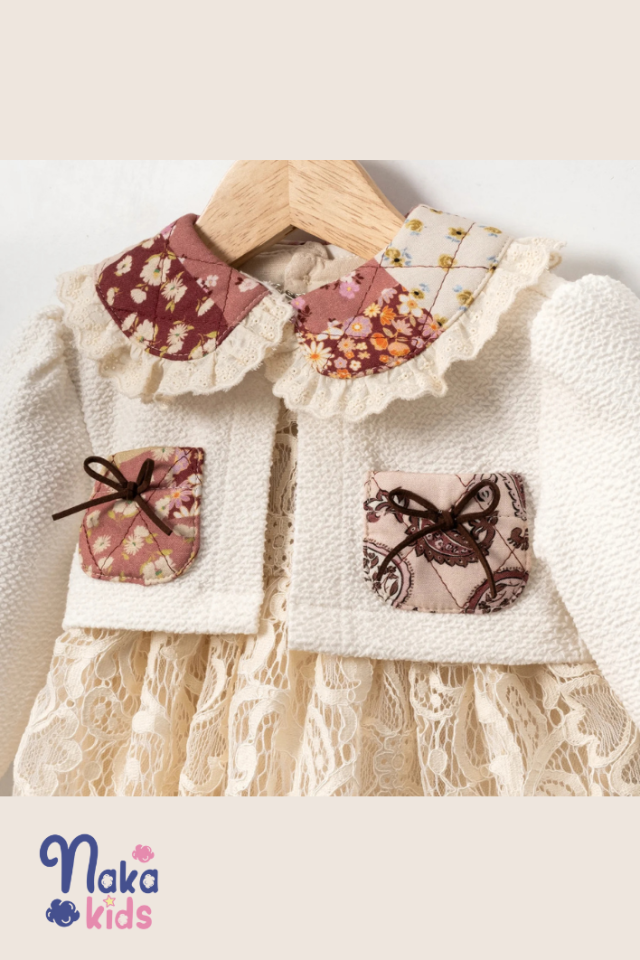 Vintage Zarafet Romper ve Ceket Takımı