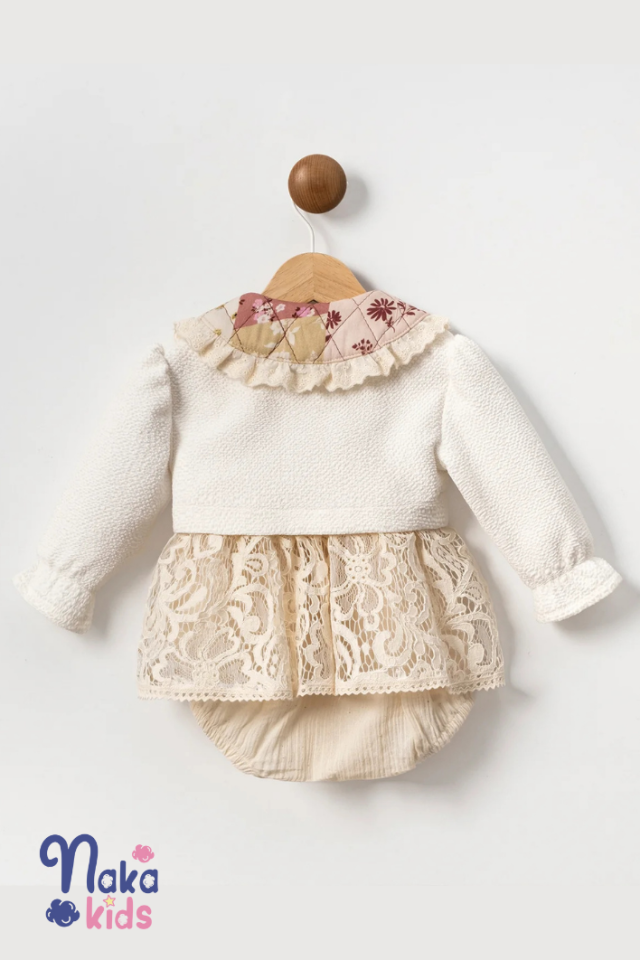 Vintage Zarafet Romper ve Ceket Takımı