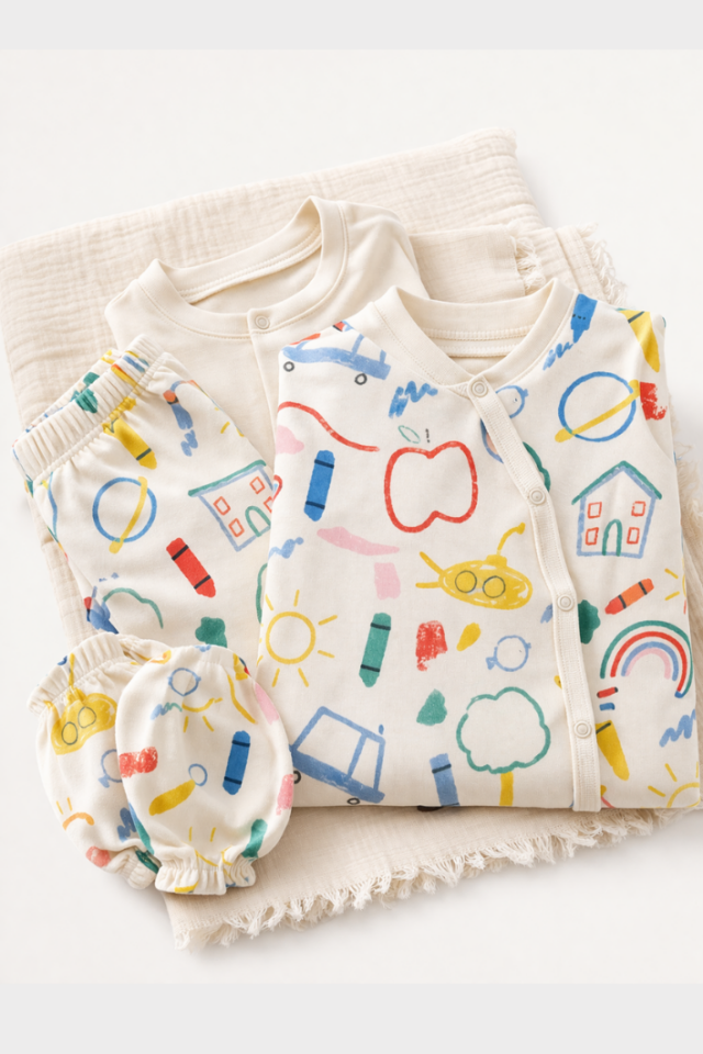 Pastel Dream Interlock Hastane Çıkış Seti - 8 Parça