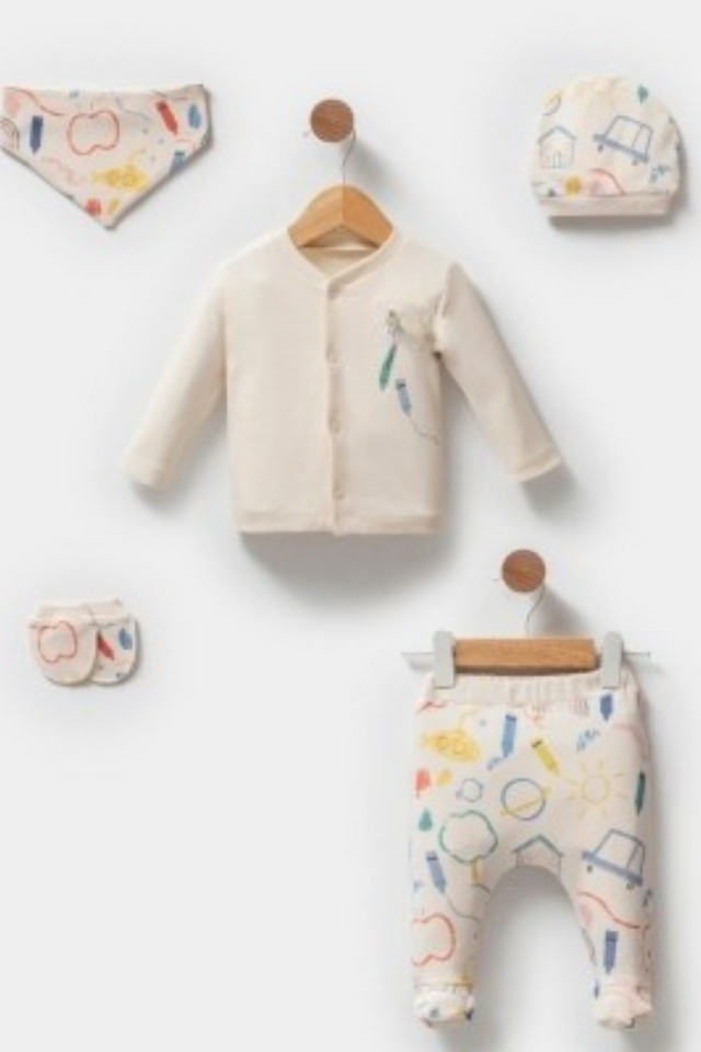 Pastel Dream Interlock Hastane Çıkış Seti - 8 Parça