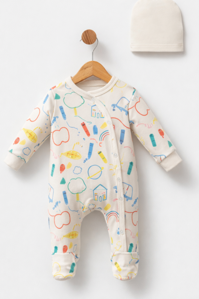 Pastel Dream Interlock Hastane Çıkış Seti - 8 Parça