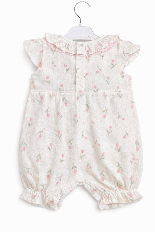 Lily Lace İnci Detaylı Kız Bebek Tulum Set - 2 Parça