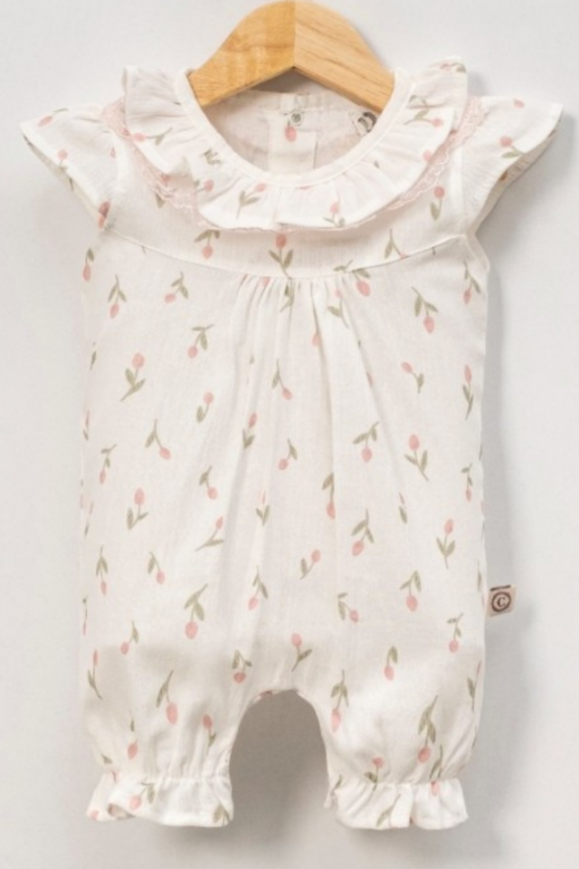 Lily Lace İnci Detaylı Kız Bebek Tulum Set - 2 Parça