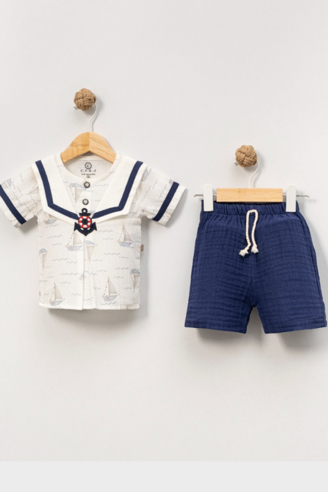Sailor Breeze Erkek Bebek Müslin Takım - 2 Parça