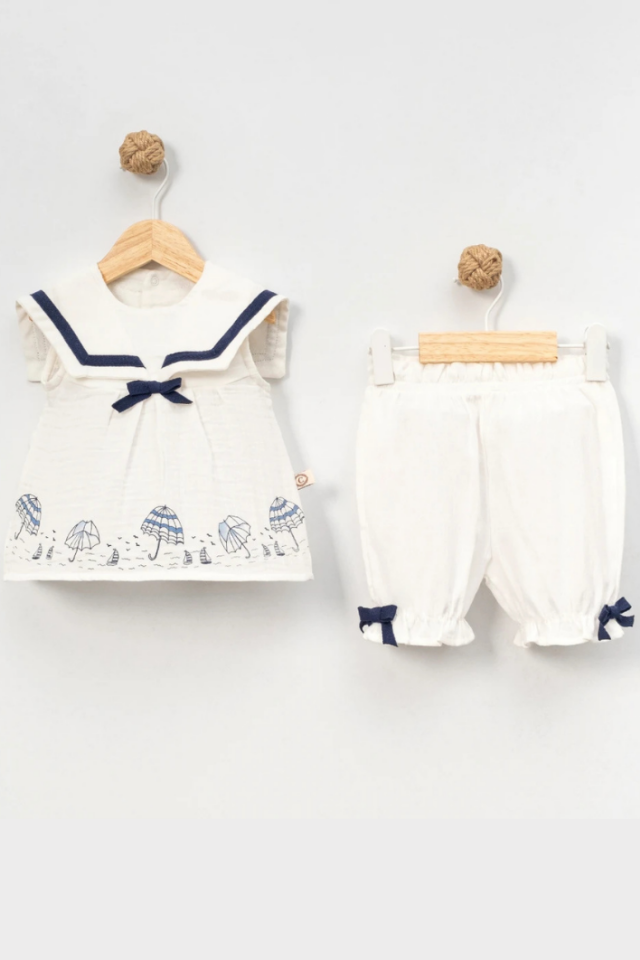 Sailor Bloom Kız Bebek Yazlık Müslin Takım - 2 Parça