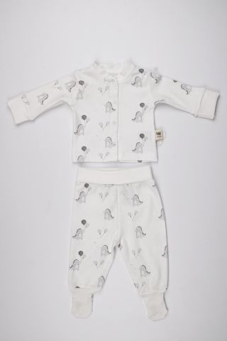 Bebek Dinozor Desenli Pijama Takım 3-6 ay