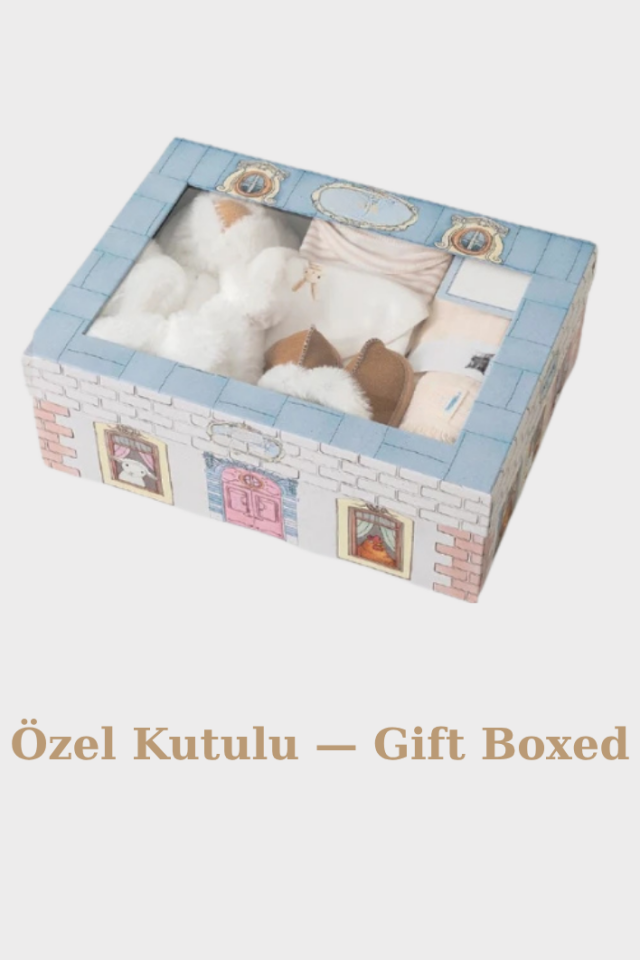 Yenidoğan Premium Hediye Seti Golden Moments Gift Set Tavşan