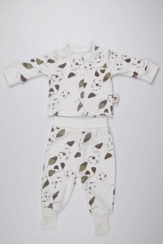 Pamuk Kozası Desenli Pijama Takım 0-3 ay
