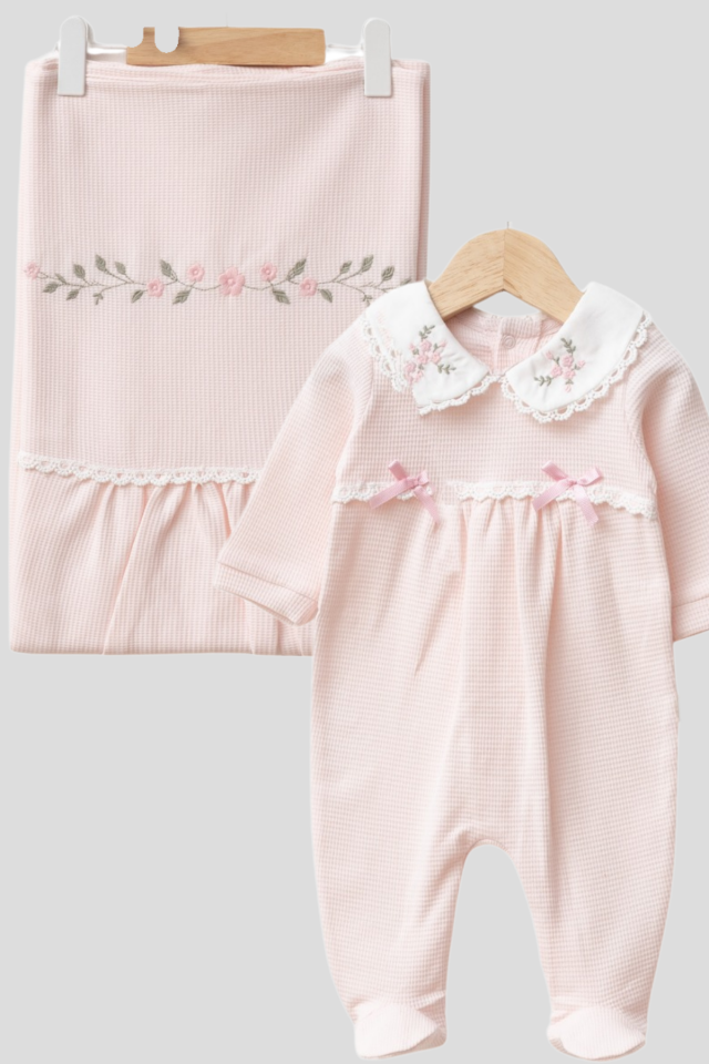 Mirel Natural Set Kız Bebek Hastane Çıkışı 4 Parça