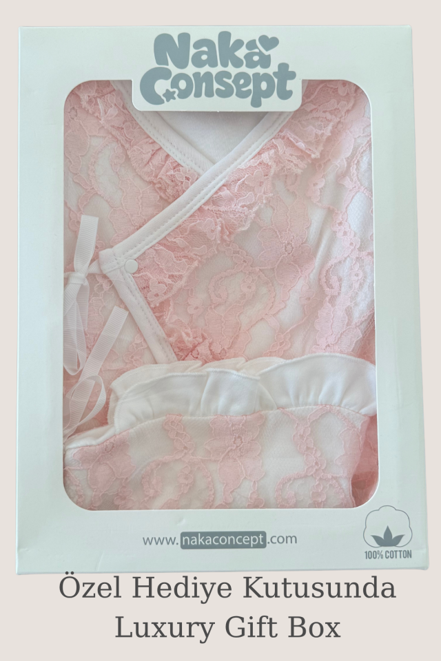 Royale Lace 3 Parça Dantelli Hastane Çıkışı Seti
