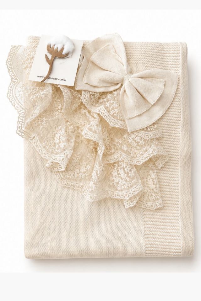 Lumina Premium Lace Knit Yenidoğan Hastane Çıkış Seti 6 Parça