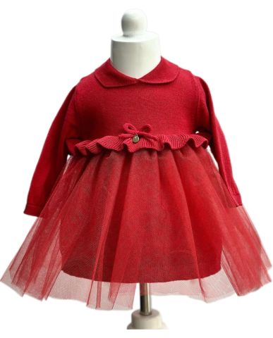 Yıldız Triko Kız Bebek Elbisesi 3-6 ay