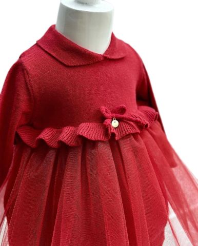 Yıldız Triko Kız Bebek Elbisesi 9-12 ay