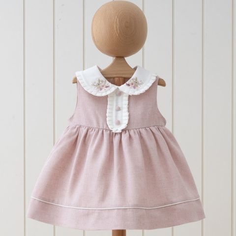 Çiçek İşlemeli Elbise 6 ay