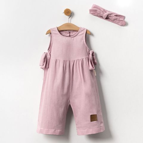 Pamuk Çocuk Tulum-Saç Bandı 2-3 yaş - lila