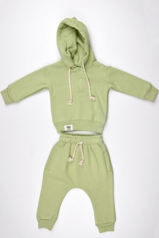 Kapşonlu Eşofman Takım Yeşil 18-24 ay