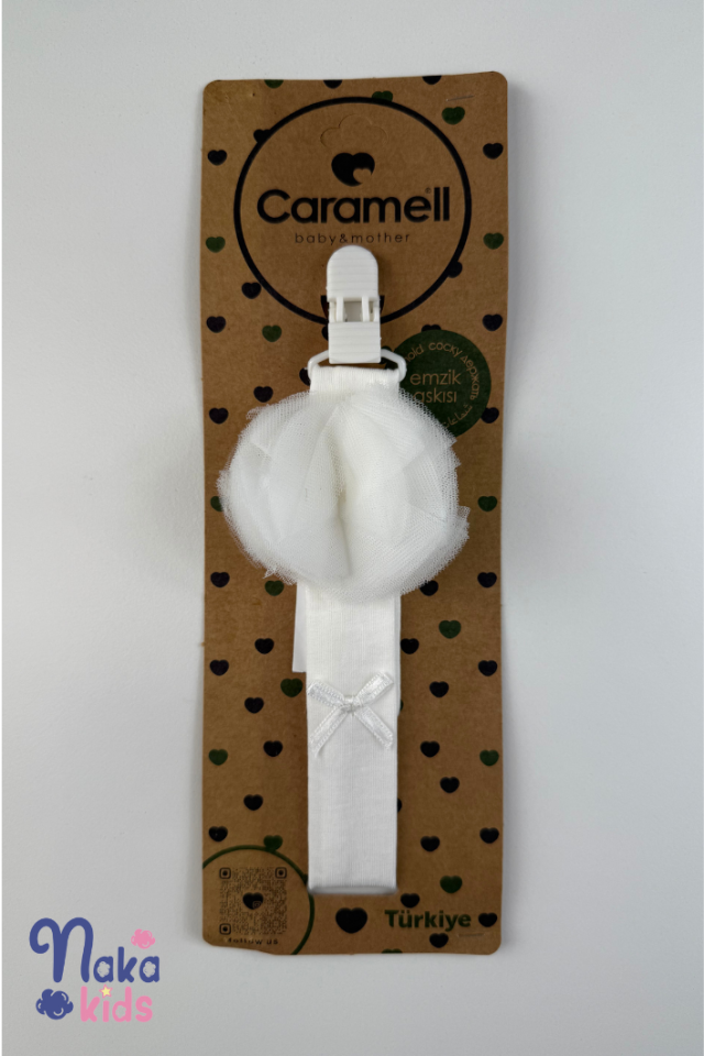 Tüllü Emzik Askısı Beyaz