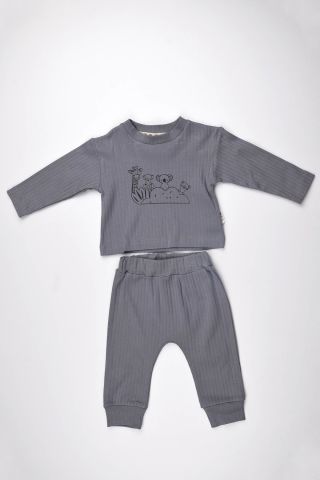 Sevimli Hayvanlar Takım-Gri 18-24 ay