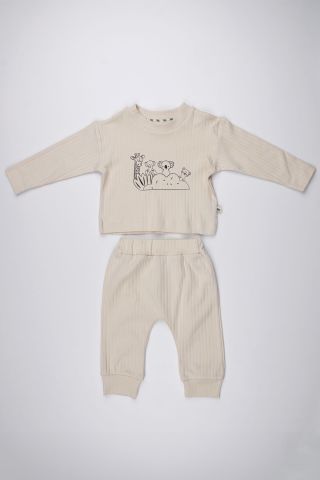 Sevimli Hayvanlar Takım-Krem 18-24 ay