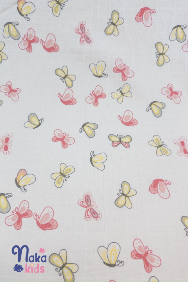 Kelebekler Müslin Örtü