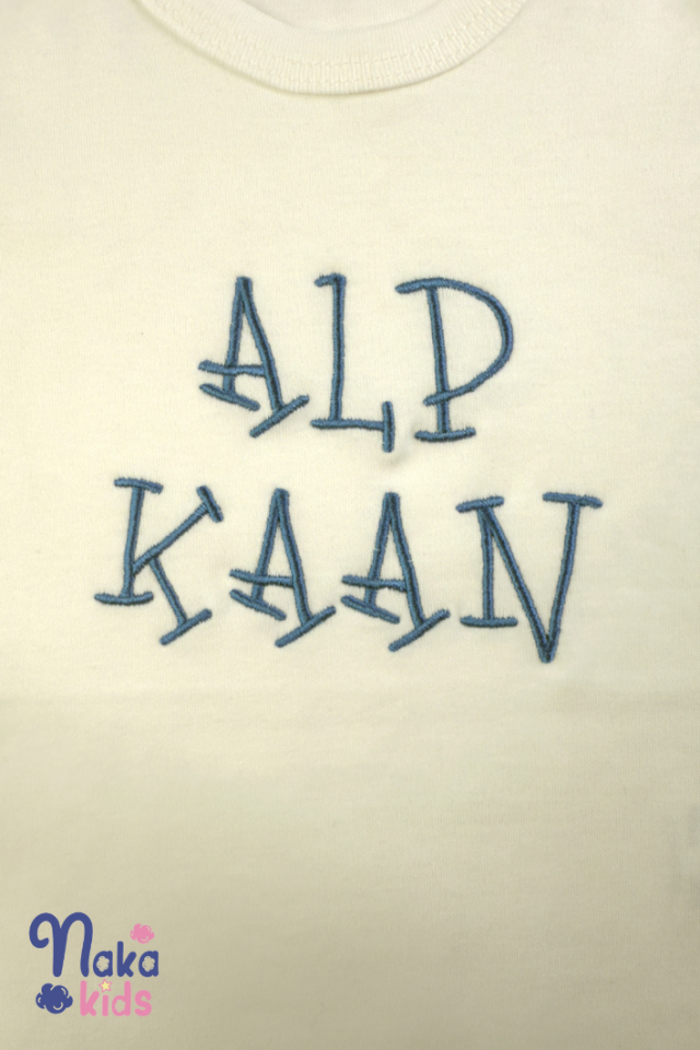 İsme Özel Nakışlı Uzun Kollu Zıbın