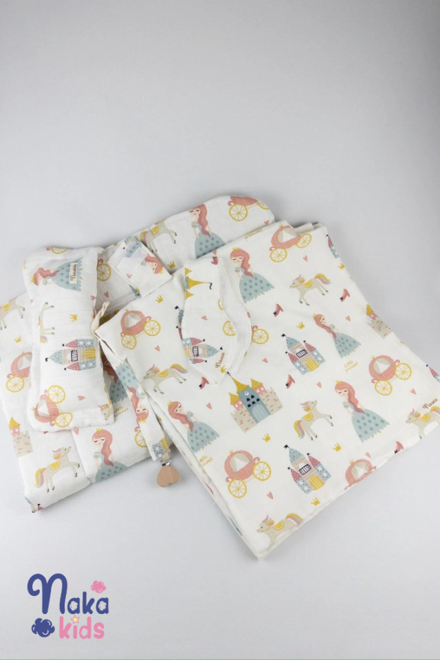 Prenses 8'li Geniş Müslin Set