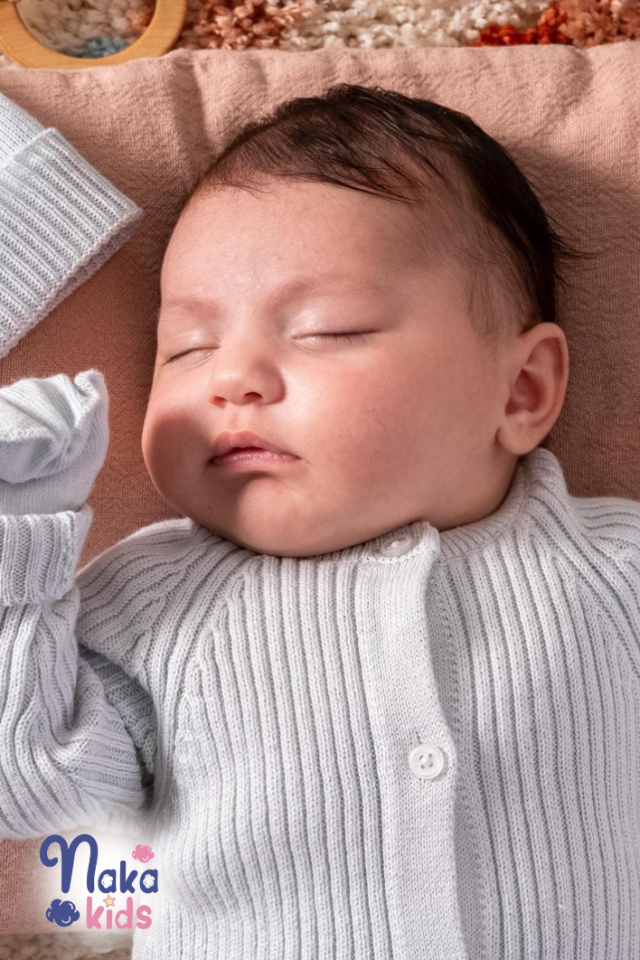 Çizgili Organik Bebek Hastane Çıkışı Seti- Mavi