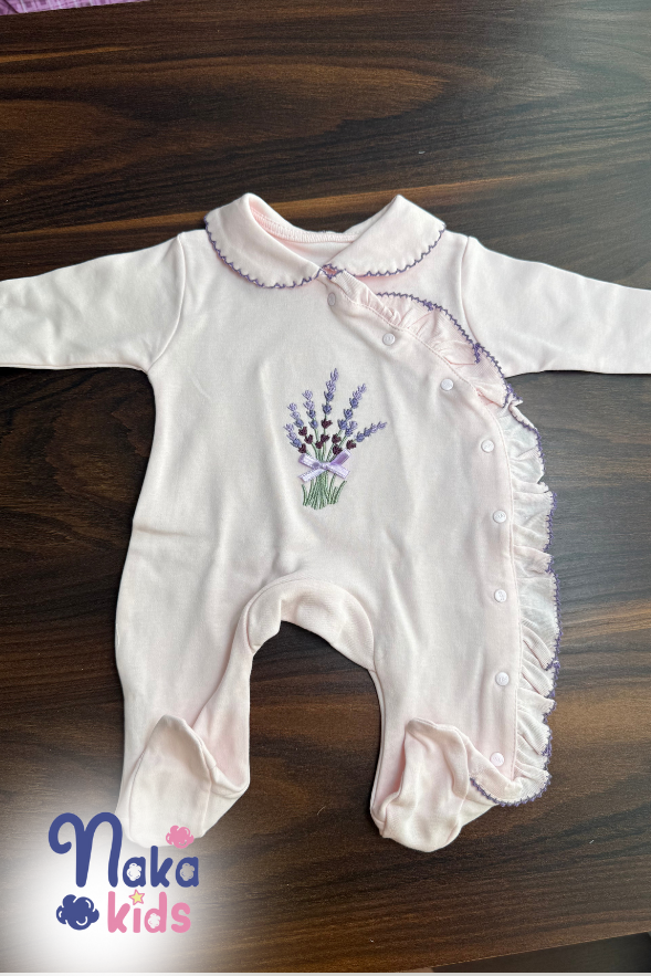 Lavanta Demeti 10 Parça Kız Bebek Hastane Çıkış Seti-Pembe